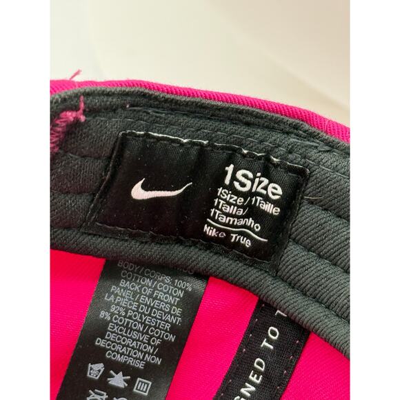 Nike Pro Structured Cap Hat Adult OSFA Hot Pink Adjustable - Picture 5 of 5